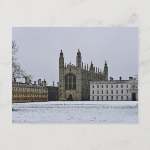 Winter in Cambridge, Vereinigtes Königreich Postkarte