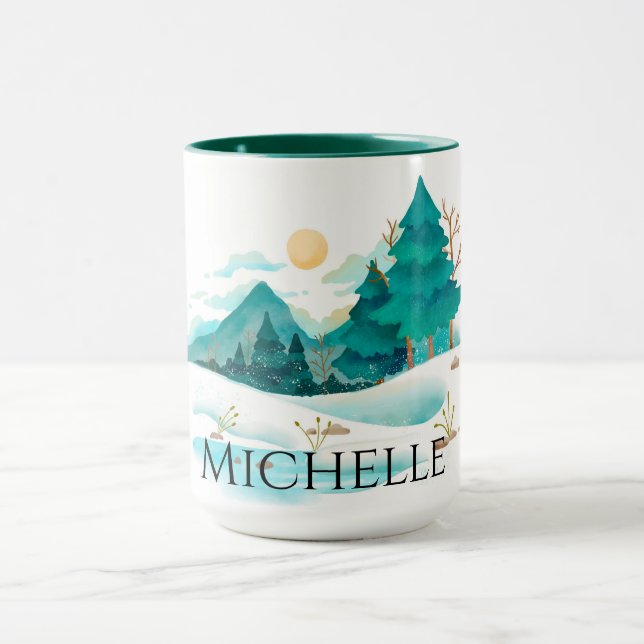 Winter in den Bergen Tasse (Zentrum)