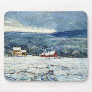 Winter in den Hügeln von Connecticut (von Childe H Mousepad