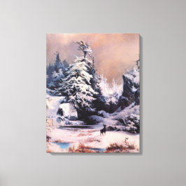 Winter in den Rocky Mountains (von Thomas Moran) Leinwanddruck