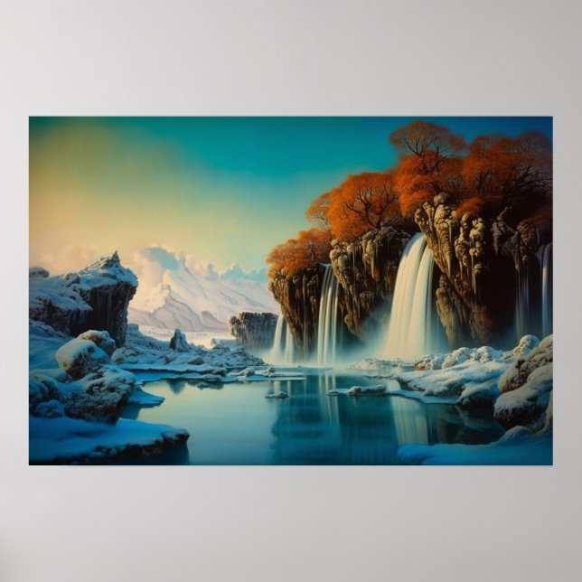 Winter in den Talfällen Poster (Vorne)