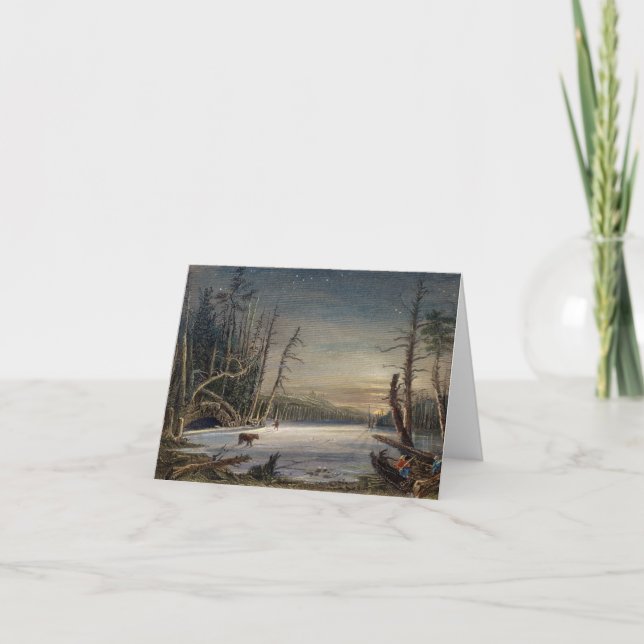 WINTER IN DER CATSKILLS WEIHNACHTSkarte Feiertagskarte (Vorderseite)