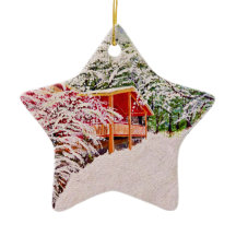 "Winter in der kleinen Roten Hütte" Bekleidung.