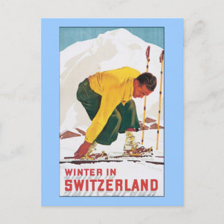 Winter in der Schweiz Postkarte