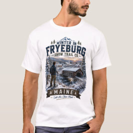 Winter in Fryeburg Snow Trail Co. Teen T-Shirt