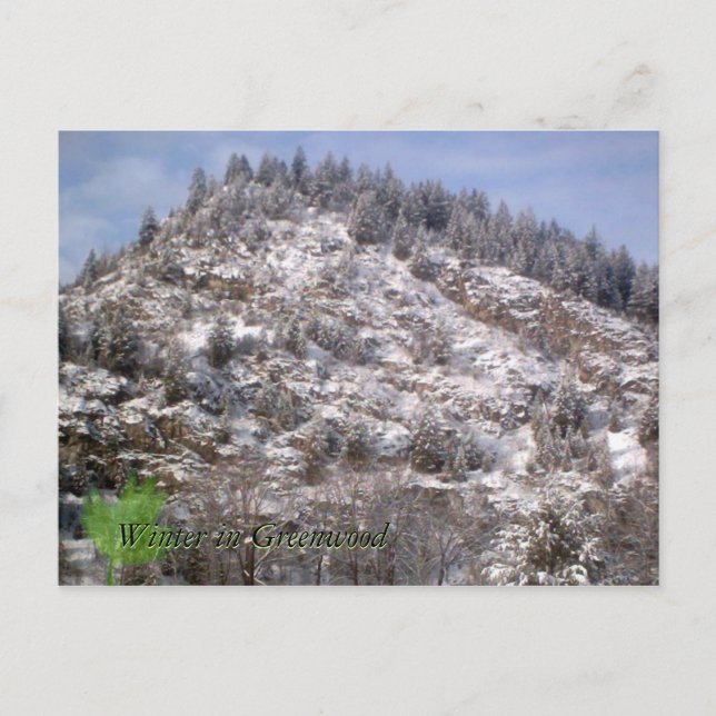 Winter in Greenwood Postcard Postkarte (Vorderseite)