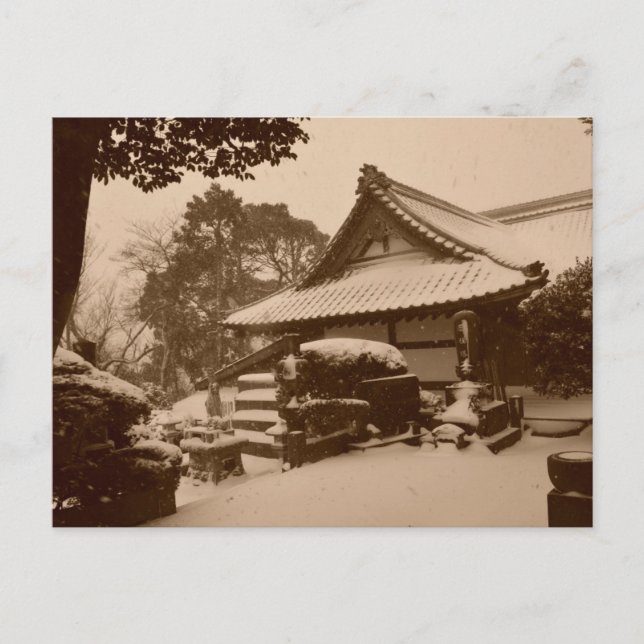 Winter in Japan Postkarte (Vorderseite)