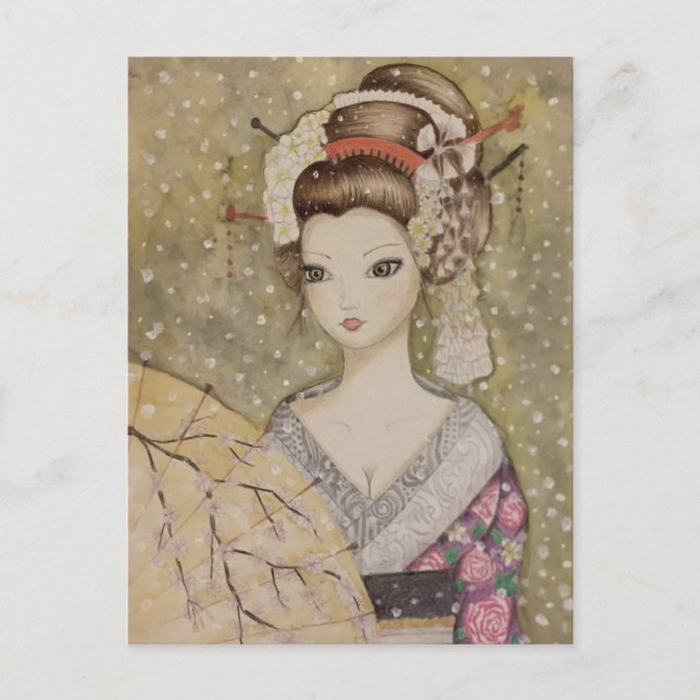 Winter in Kyoto Postkarte (Vorderseite)