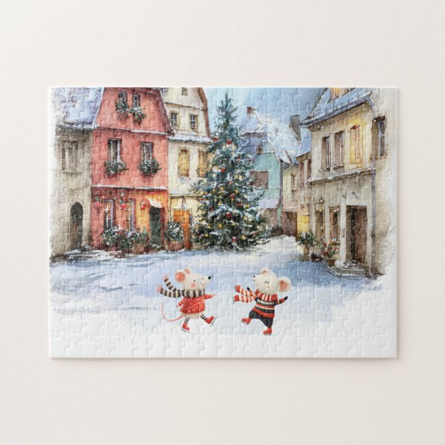 Winter in Mice Town Puzzle (Horizontal)