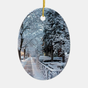 Winter in Montreal Keramik Ornament