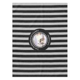 Winter in Neuengland Weihnachten Schwarze Streifen Tischdecke