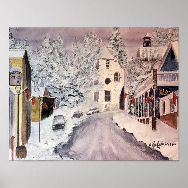 WINTER IN NEVADA CITY CA POSTER (Vorne)