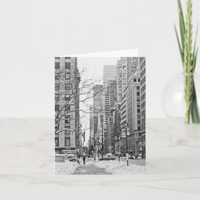Winter in New York Notecard Karte (Vorderseite)