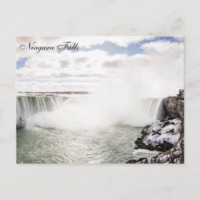 Winter in Niagara Falls Postkarte (Vorderseite)
