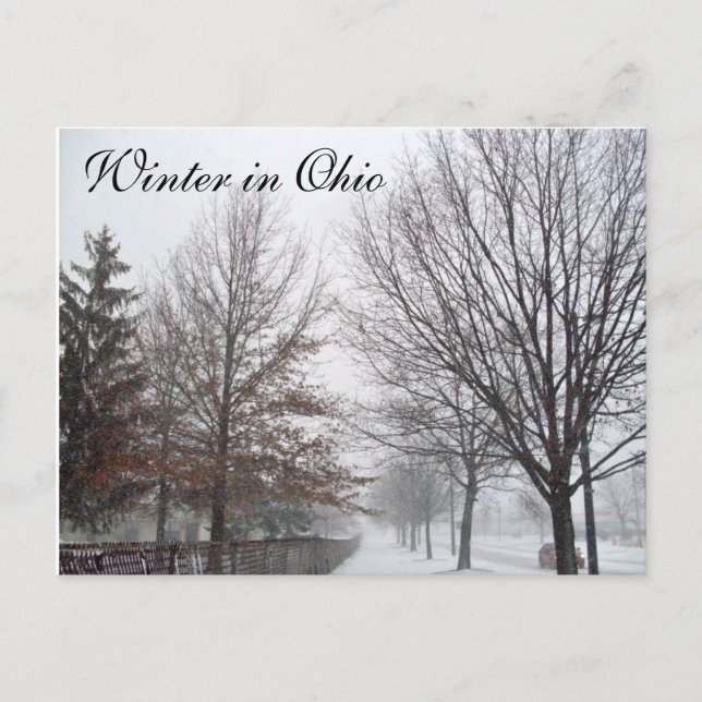 WINTER IN OHIO Postkarte (Vorderseite)