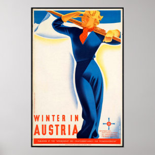 Winter in Österreich - Vintages Reise-Plakat Poster