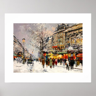 Winter in Paris. Fine Art Poster