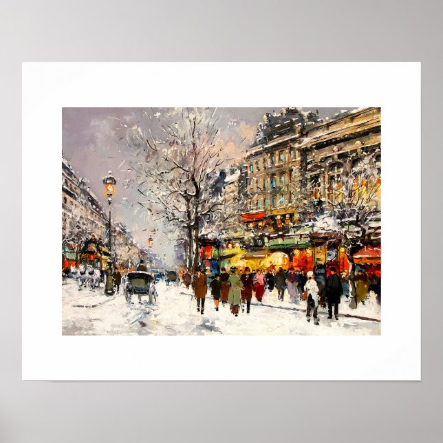 Winter in Paris. Fine Art Poster (Vorne)