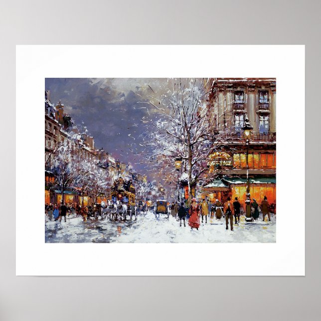 Winter in Paris. Fine Art Print Poster (Vorne)