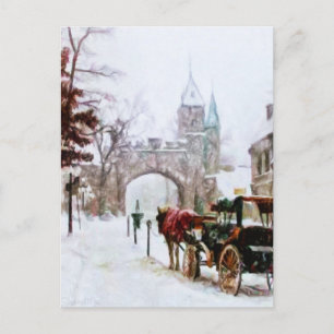 Winter in Quebec City von Shawna Mac Postcard Postkarte