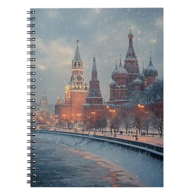 Winter in Red Square Notebook - Snowfall Edition Notizblock (Vorderseite)