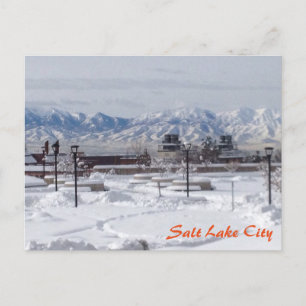Winter in Salt Lake City Postkarte