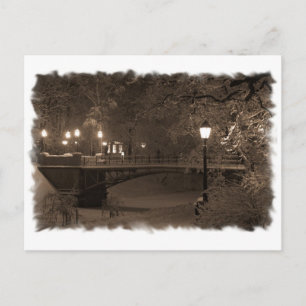 Winter in Sepia-Tönen Postkarte