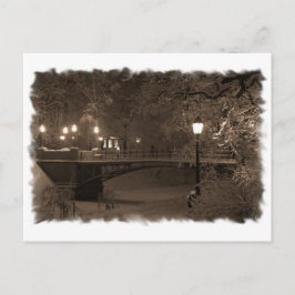 Winter in Sepia-Tönen Postkarte