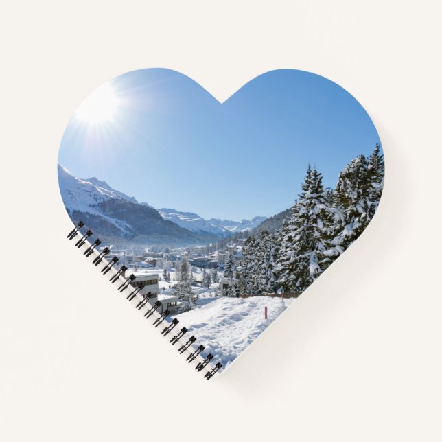 Winter in St. Moritz Notizbuch (Vorderseite)