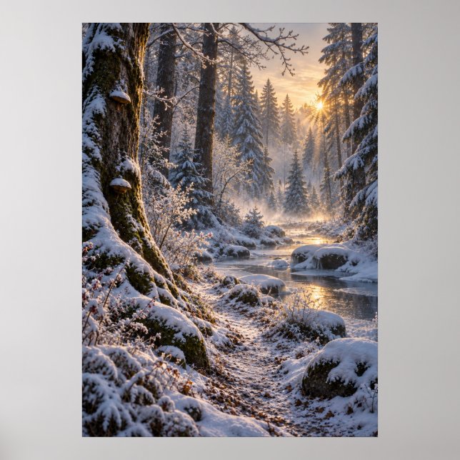 Winter in the Fourfold Forest Poster (Vorne)