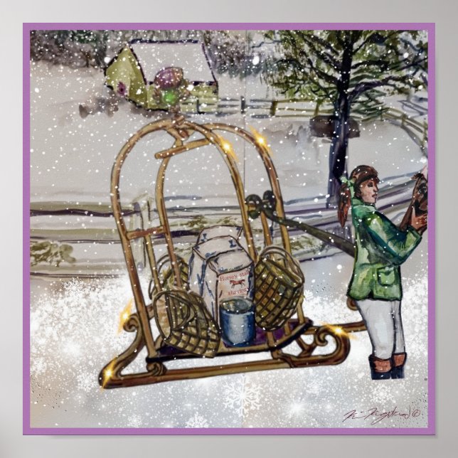 Winter in Thistlebrook Stables Poster (Vorne)