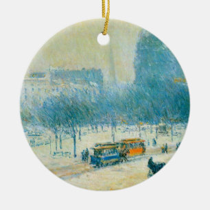 Winter in Union Square von Frederick Childe Hassam Keramikornament