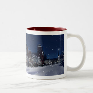 Winter in Waterville Zweifarbige Tasse