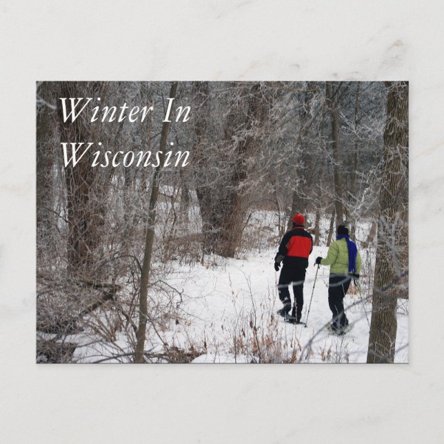 Winter in Wisconsin Postkarte (Vorderseite)