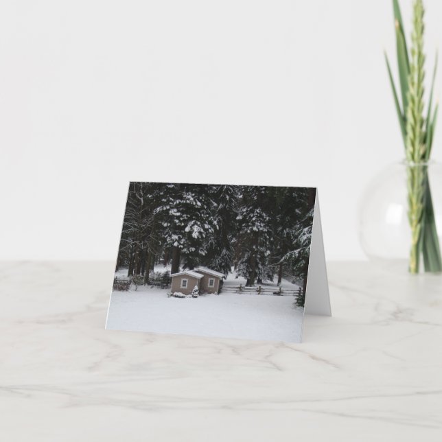 Winter in Woodway Karte (Vorderseite)