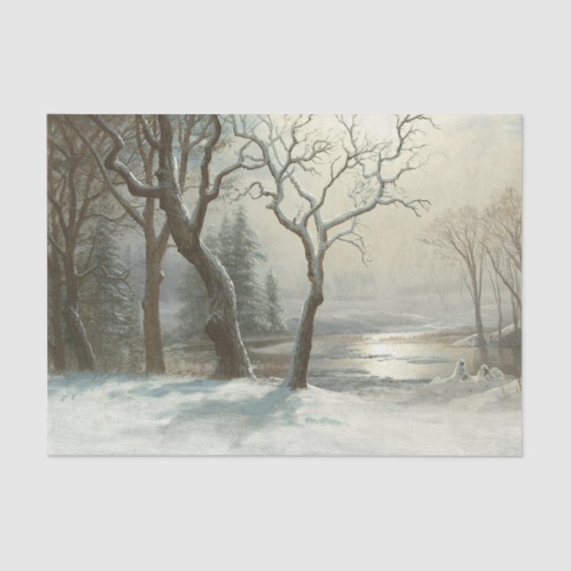 Winter in Yosemite von Albert Bierstadt Seidenpapier (Vorderseite)