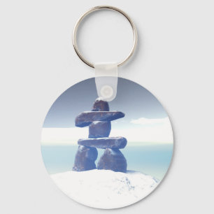Winter inukshuk Keychain Schlüsselanhänger