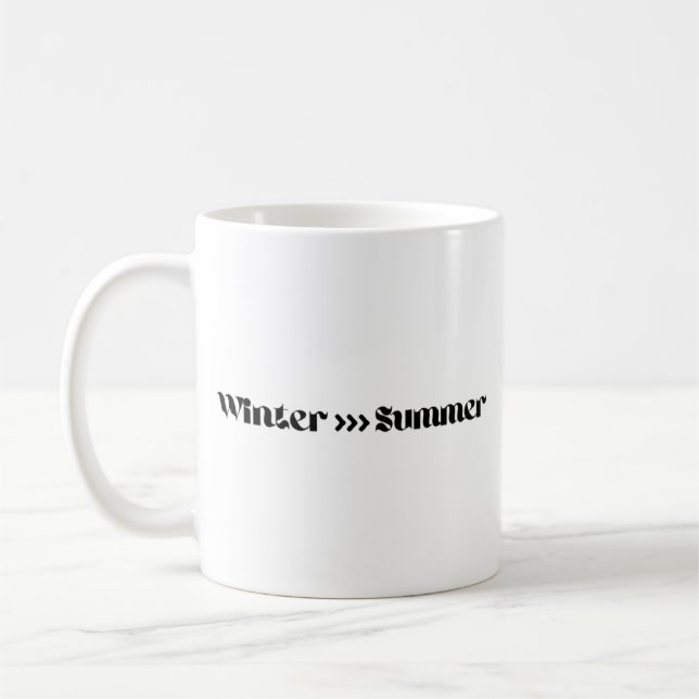 Winter ist besser als Sommer Kaffeetasse (Links)