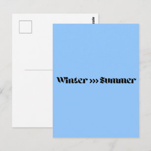 Winter ist besser als Sommer Postkarte