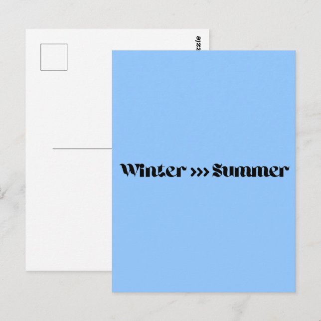 Winter ist besser als Sommer Postkarte (Vorne/Hinten)
