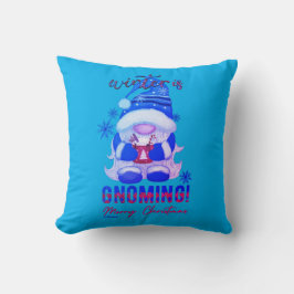 WINTER IST GNOMING lustige Weihnachtsgnome Kissen