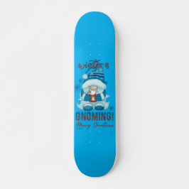WINTER IST GNOMING lustige Weihnachtsgnome Skateboard