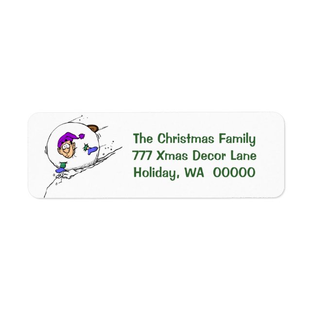 Winter Jokes personalizable Happy Holidays Labels (Vorne)