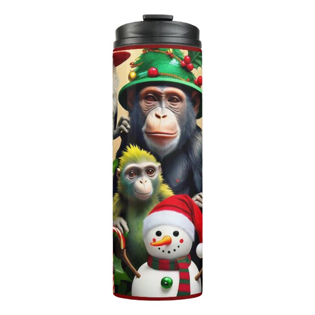 "Winter Jungle Escapade" Thermosbecher (Vorderseite)