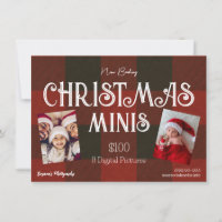 Winter Kariert Weihnachts Minis Fotografy Flyer