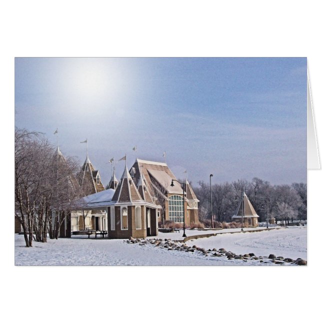 WINTER-KARTE: See-Harriet"Bandshell u. Pavillon" _ (Vorderseite (Horizontal))