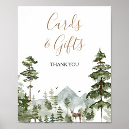 Winter-Kiefer-Abenteuer wartet Karten und Geschenk Poster