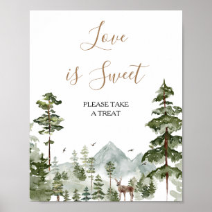 Winter-Kiefer-Abenteuer wartet Liebe ist süß Poster