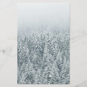 Winter-Kiefern Briefpapier