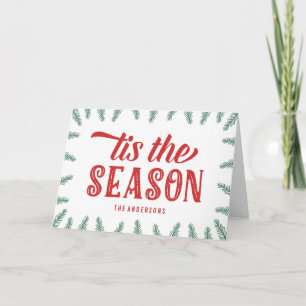 Winter-Kiefern-  gefaltete Gruß-Karte Feiertagskarte